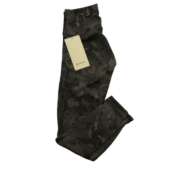 Lululemon Wunder Train HR Tight 25” HLBM Heritage Lace Gray Black Size 6 New - Picture 1 of 4